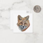 Nudelstiftfuchs Postkartenstil Mitteilungskarte (Vorderseite/Rückseite Beispiel)