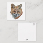 Nudelstiftfuchs Postkartenstil Mitteilungskarte (Vorne/Hinten)