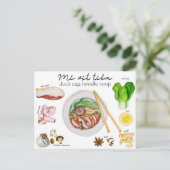 Nudelsuppe aus Enten - Postkarte (Stehend Vorderseite)