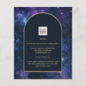 NUDGET Starry Night Lila Blue Wedding INVITE (Rückseite)