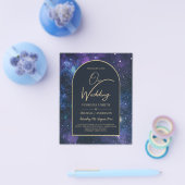 NUDGET Starry Night Lila Blue Wedding INVITE Flyer (Einzeln)