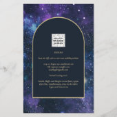 NUDGET Starry Night Lila Blue Wedding INVITE Flyer (Hinten)