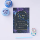 NUDGET Starry Night Lila Blue Wedding INVITE Flyer (Einzeln)
