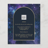 NUDGET Starry Night Lila Blue Wedding INVITE Flyer (Hinten)