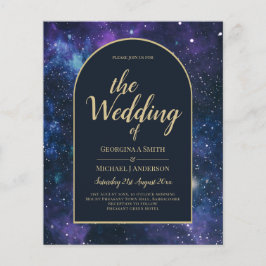 NUDGET Starry Night Lila Blue Wedding INVITE Flyer