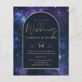 NUDGET Starry Night Lila Blue Wedding INVITE Flyer