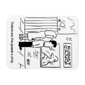 Nudist Camp entry fee - 5 Pfund Magnet (Horizontal)
