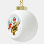 Nudist Camp Keramik Kugel-Ornament (Rechts)