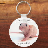 Nudist Rat Schlüsselanhänger (Vorderseite)