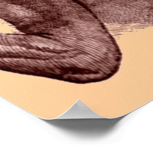 Nuer Chief -1850-Äthiopischer Afrikaner im Kampf Poster (Ecke)