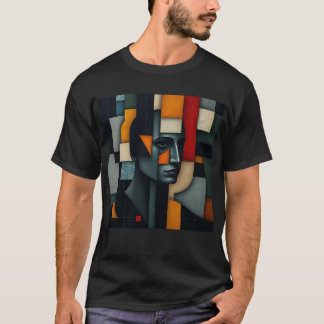 NUES Kubistischer Abstract 3 T-Shirt