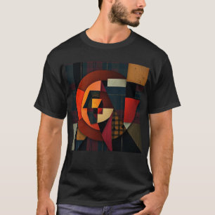 NUES Kubistischer Tartan Abstract T-Shirt