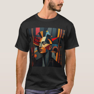 NUES Kubistischer Tartan-Abstrakt 2 T-Shirt