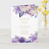 Nuestra Boda 4 Seiten FLORAL Spanish WedTES INVITE Karte (Gelbe Blume)
