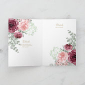 Nuestra Boda 4 Seiten FLORAL Spanish WedTES INVITE Karte (Innenseite)