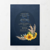 Nuestra Boda 6 Seiten Sonnenblumen Einladung Hochz (Cover)