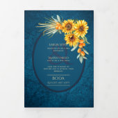 Nuestra Boda 6 Seiten Sonnenblumen Einladung Hochz (Cover)