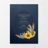 Nuestra Boda 6 Seiten Sonnenblumen Einladung Hochz (Cover)