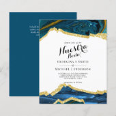 Nuestra Boda AGATE Gold Spanish Wedding INVITE (Vorne/Hinten)