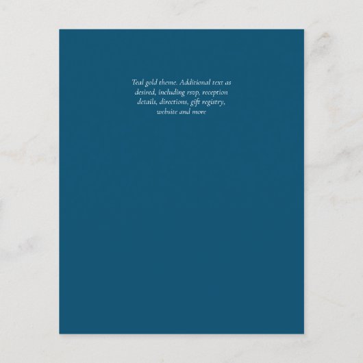 Nuestra Boda AGATE Gold Spanish Wedding INVITE (Rückseite)