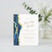 Nuestra Boda AGATE Gold Spanish Wedding INVITE (Stehend Vorderseite)