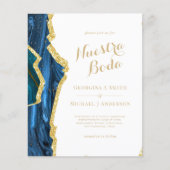 Nuestra Boda AGATE Gold Spanish Wedding INVITE (Vorderseite)