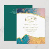 Nuestra Boda AGATE Gold Spanish Wedding INVITE (Vorne/Hinten)