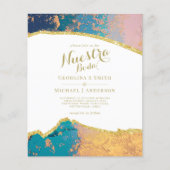 Nuestra Boda AGATE Gold Spanish Wedding INVITE (Vorderseite)
