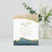 Nuestra Boda AGATE Gold Spanish Wedding INVITE (Stehend Vorderseite)