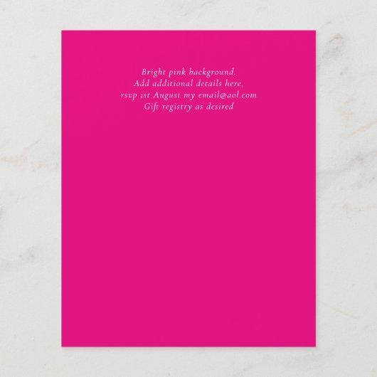 Nuestra Boda AGATE Gold Spanish Wedding INVITE (Rückseite)