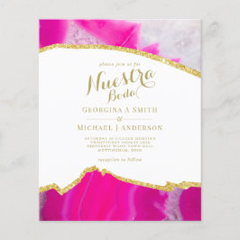 Nuestra Boda AGATE Gold Spanish Wedding INVITE