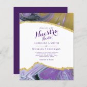 Nuestra Boda AGATE Gold Spanish Wedding INVITE (Vorne/Hinten)