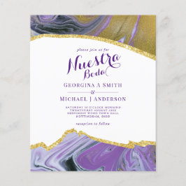 Nuestra Boda AGATE Gold Spanish Wedding INVITE
