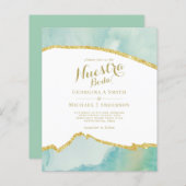 Nuestra Boda AGATE Gold Spanish Wedding INVITE (Vorne/Hinten)