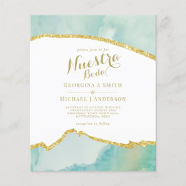 Nuestra Boda AGATE Gold Spanish Wedding INVITE