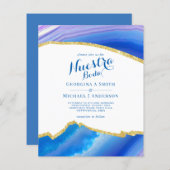 Nuestra Boda AGATE Gold Spanish Wedding INVITE (Vorne/Hinten)