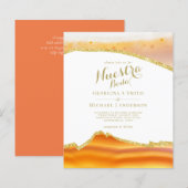 Nuestra Boda AGATE Gold Spanish Wedding INVITE (Vorne/Hinten)