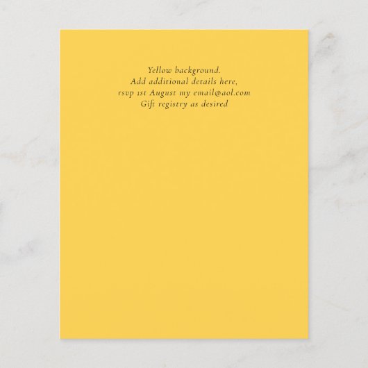 Nuestra Boda AGATE Gold Spanish Wedding INVITE (Rückseite)