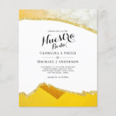 Nuestra Boda AGATE Gold Spanish Wedding INVITE (Vorderseite)