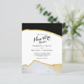 Nuestra Boda AGATE Gold Spanish Wedding INVITE (Stehend Vorderseite)