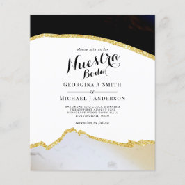 Nuestra Boda AGATE Gold Spanish Wedding INVITE
