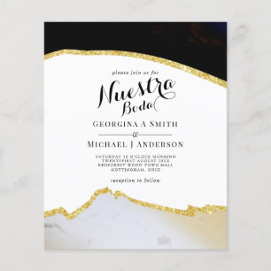 Nuestra Boda AGATE Gold Spanish Wedding INVITE
