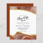 Nuestra Boda AGATE Gold Spanish Wedding INVITE (Vorne/Hinten)