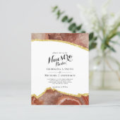 Nuestra Boda AGATE Gold Spanish Wedding INVITE (Stehend Vorderseite)