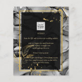 NUESTRA BODA Black Gold Ink Wedding INVITE (Rückseite)
