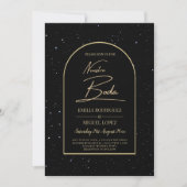 NUESTRA BODA BLACK GOLD Starry Night EINLADEN Einladung (Vorderseite)