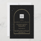 NUESTRA BODA BLACK GOLD Starry Night EINLADEN Einladung (Rückseite)
