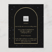 NUESTRA BODA BLACK GOLD Starry Night EINLADEN Flyer (Hinten)