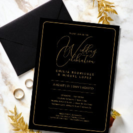 Nuestra Boda | BLACK GOLD Wedding inkl. Details Einladung
