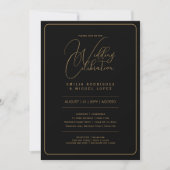 Nuestra Boda | BLACK GOLD Wedding inkl. Details Einladung (Vorderseite)